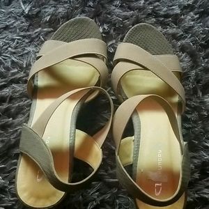 Strappy wedge heels